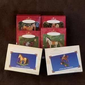 NEW HALLMARK HORSE/PONY ORNAMENT BUNDLE